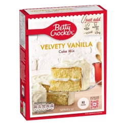 Betty Crocker Velvety Vanilla Cake mix, preparato per torta morbida alla vaniglia da 425g