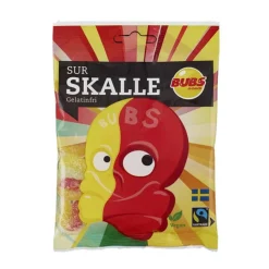 Bubs Skalle Sour, caramelle gommose aspre da 90g