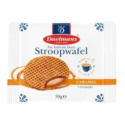 Daelmans Stroopwafel Caramel, wafer al caramello da 39g