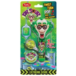 Dr. Sour Twist Turn Pop With Sour Powder, lecca lecca con polvere aspra da 17g