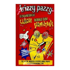 Frizzy Pazzy Bubble Gum, granella scoppiettante di gomma alla fragola da 7g