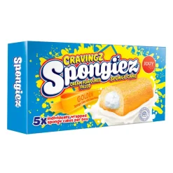 Jouy&Co Cravingz Spongiez Golden, merendine di pan di spagna ripieno di crema alla vaniglia da 200g