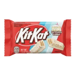 Kit Kat Birthday Cake Limited Edition, wafer ricoperto di cioccolato bianco e zuccherini da 42g