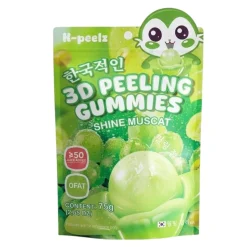 K-peelz 3D Peeling Gummies Shine Muscat, caramelle gommose al gusto di uva da 75g