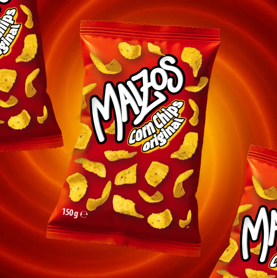 Maizos Corn Chips Original, chips di mais nel gusto original da 150g