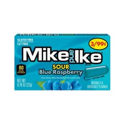 Mike and Ike Sour Blue Raspberry, caramelle al gusto di lampone da 22g
