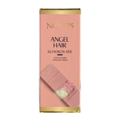 Noesis Angel Hair, cioccolato Ruby ripieno di pismaniye al melograno e crema di pistacchio da 75g