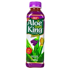 OKF Aloe Vera King Grape, bevanda aloe vera al gusto di uva da 500ml