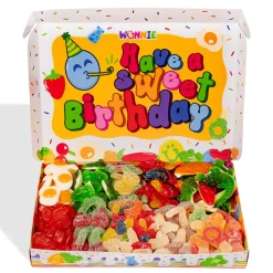 Wunnie box “Happy Birthday”, la Candy box da comporre con le caramelle gommose preferite del festeggiato - 1 kg