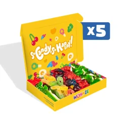 Wunnie box "Smile", 5 scatole di caramelle gommose in gusti assortiti da 480g