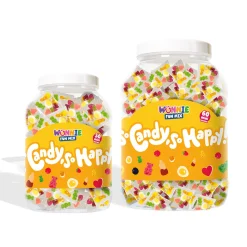 Wunnie Fun Mix, barattolo con bustine monoporzione di caramelle gommose in gusti assortiti (30 o 60 pz)