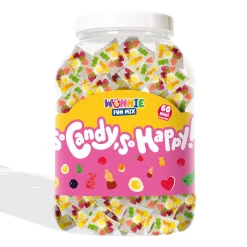 Wunnie Fun Mix, barattolo con bustine monoporzione di caramelle gommose in gusti assortiti (30 o 60 pz)