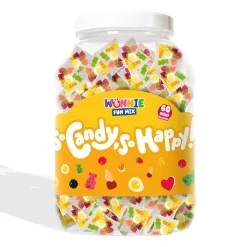 Wunnie Fun Mix, barattolo con bustine monoporzione di caramelle gommose in gusti assortiti (30 o 60 pz)
