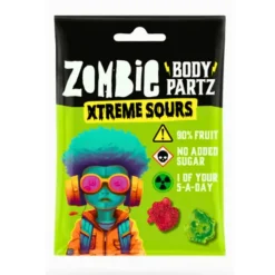 Zombie Body Partz Xtreme Sours, caramelle gommose aspre da 35g